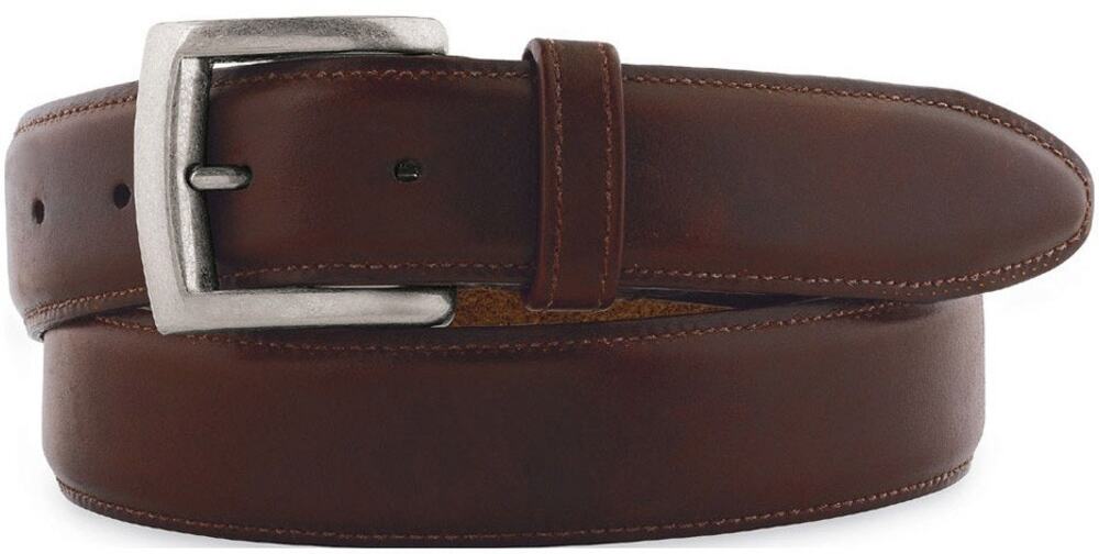Johnston & Murphy Men's 40 Brown Waxed Leather Belt Formal Business Casual A9-4